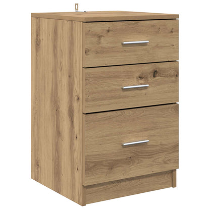 vidaXL Bedside Cabinet Artisan Oak 40 x 40 x 63 cm Engineered Wood 2