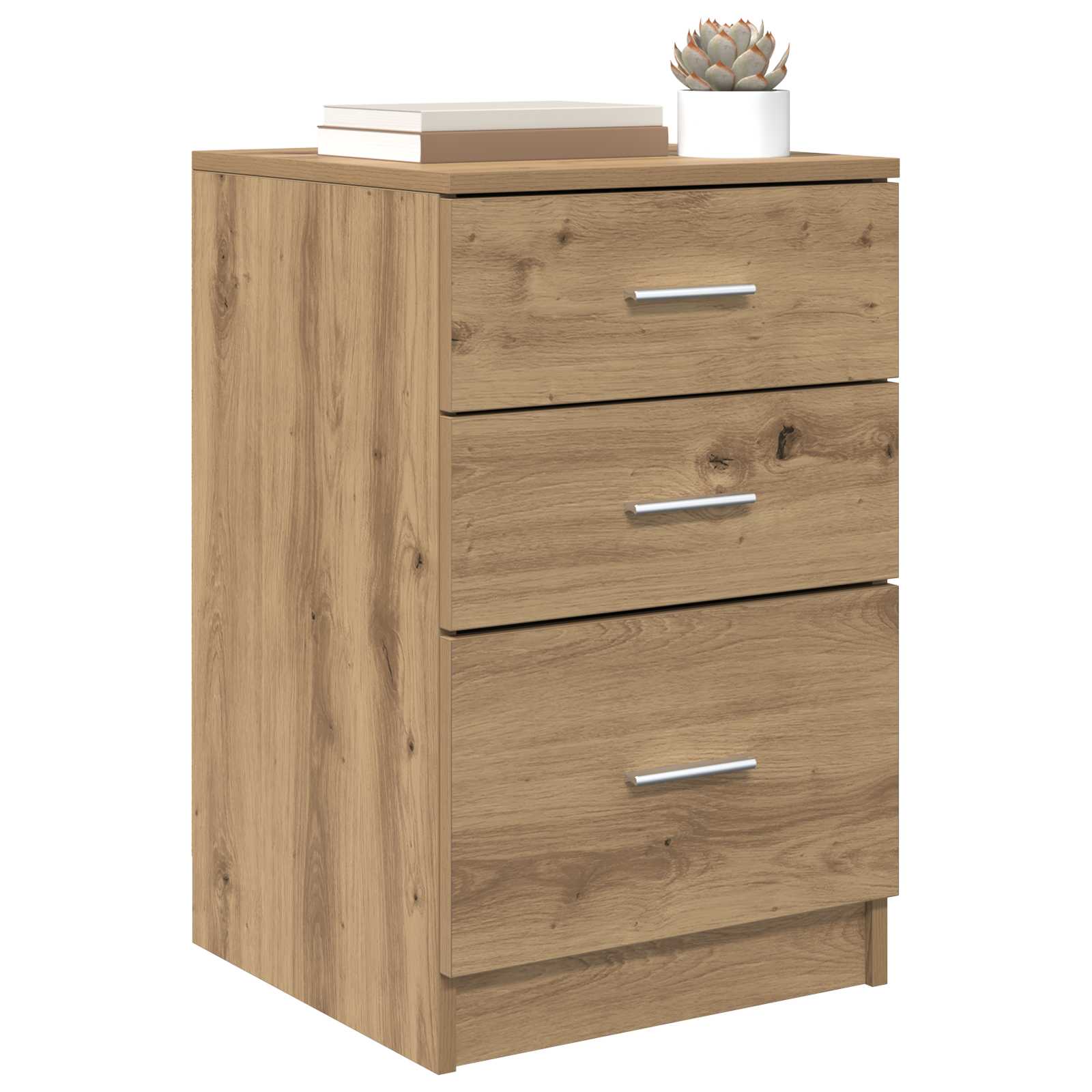 vidaXL Bedside Cabinet Artisan Oak 40 x 40 x 63 cm Engineered Wood 3