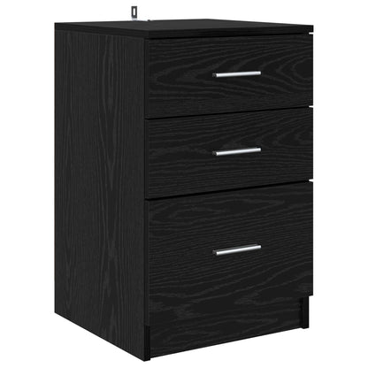 vidaXL Bedside Cabinet Black Oak 40 x 40 x 63 cm Engineered Wood 2