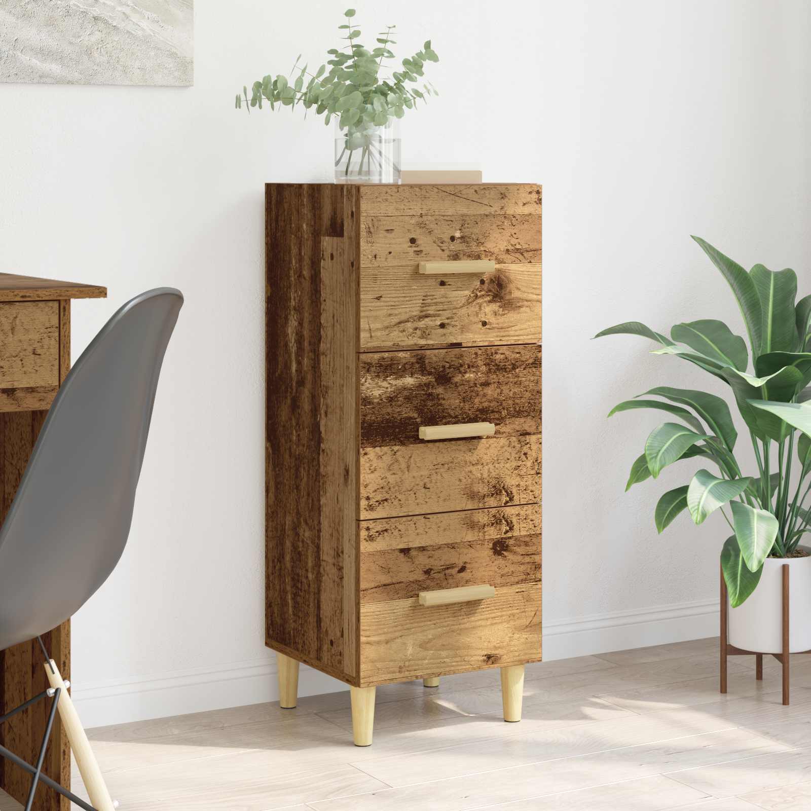 vidaXL Sideboard Old wood 34.5 x 34 x 90 cm Engineered Wood 1