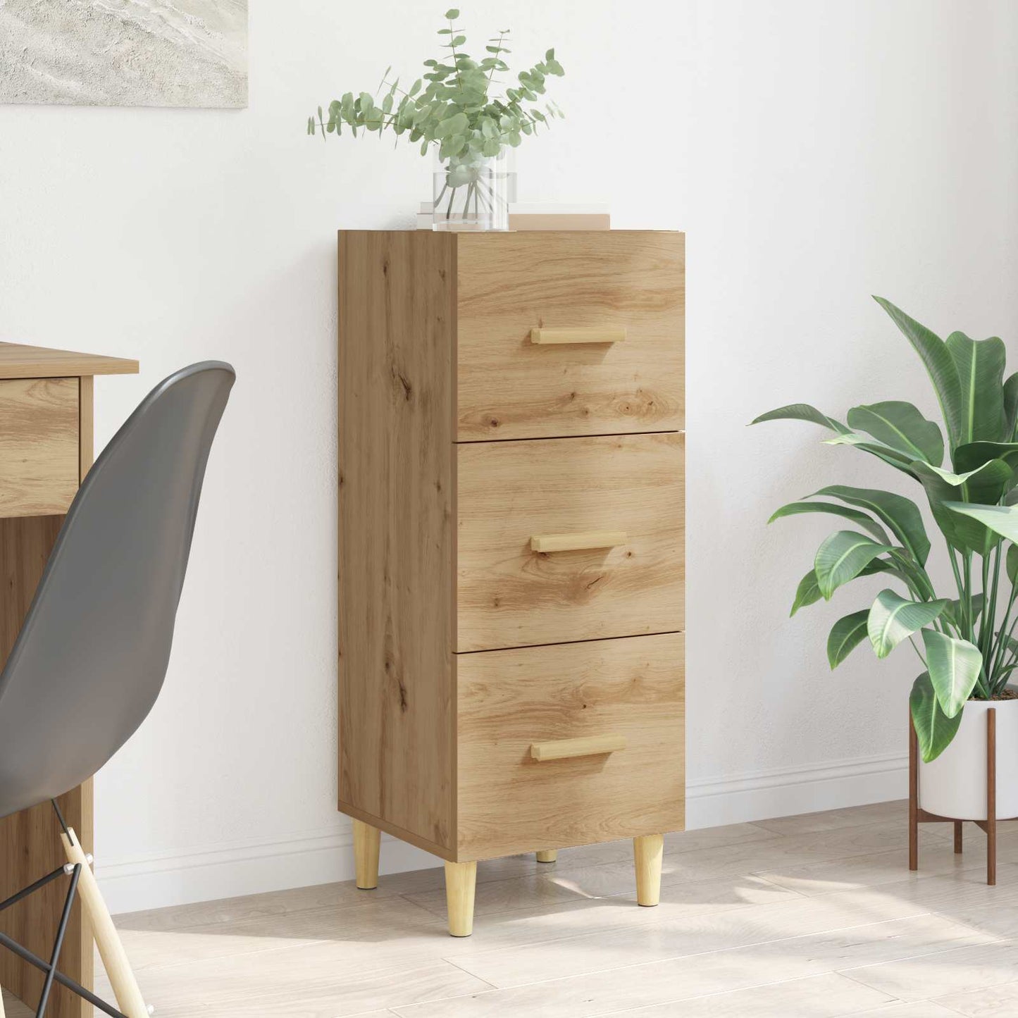 vidaXL Sideboard Artisan oak 34.5 x 34 x 90 cm Engineered Wood 1