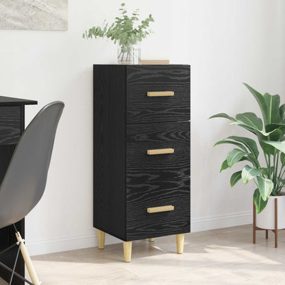 vidaXL Sideboard Black oak 34.5 x 34 x 90 cm Engineered Wood 1