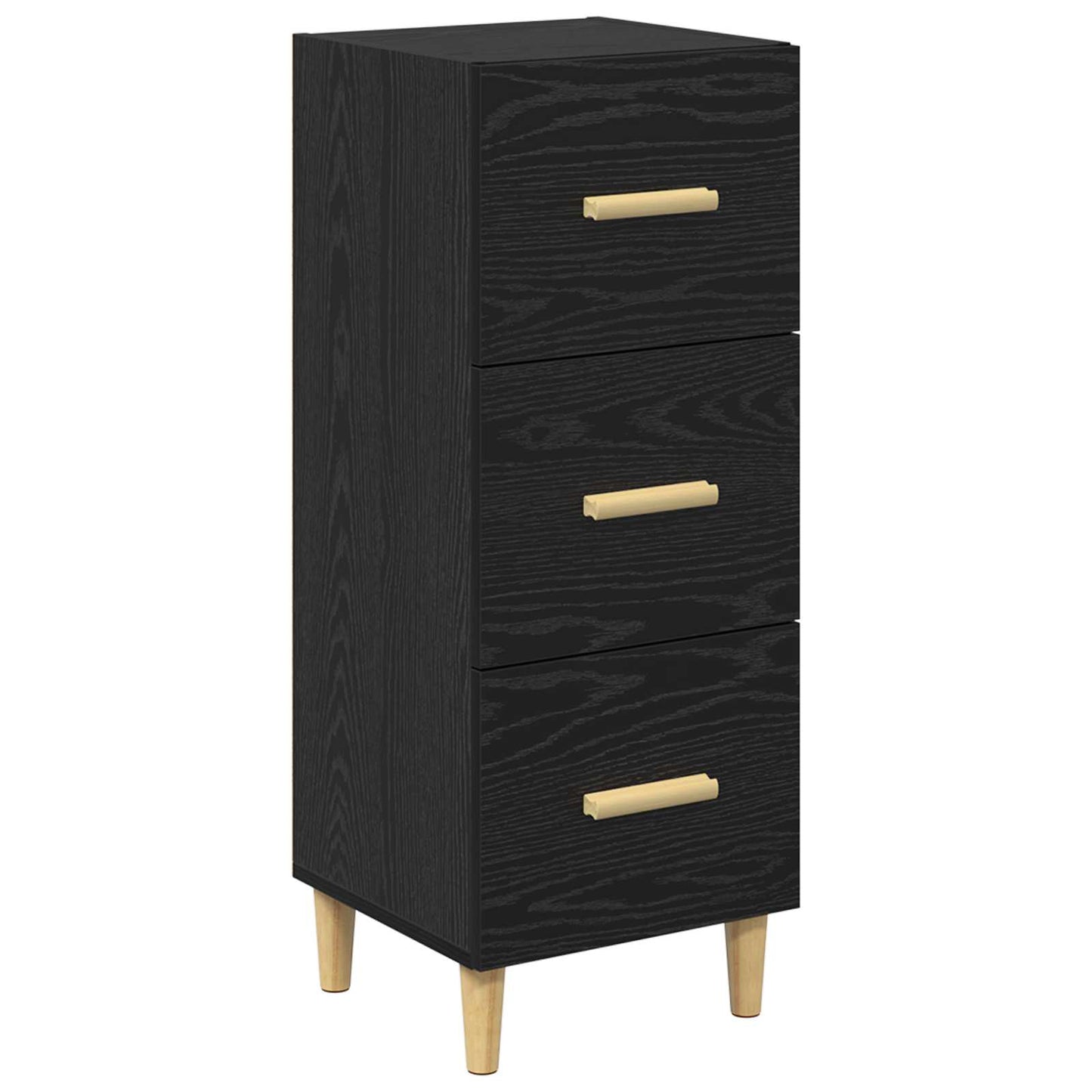 vidaXL Sideboard Black oak 34.5 x 34 x 90 cm Engineered Wood 2