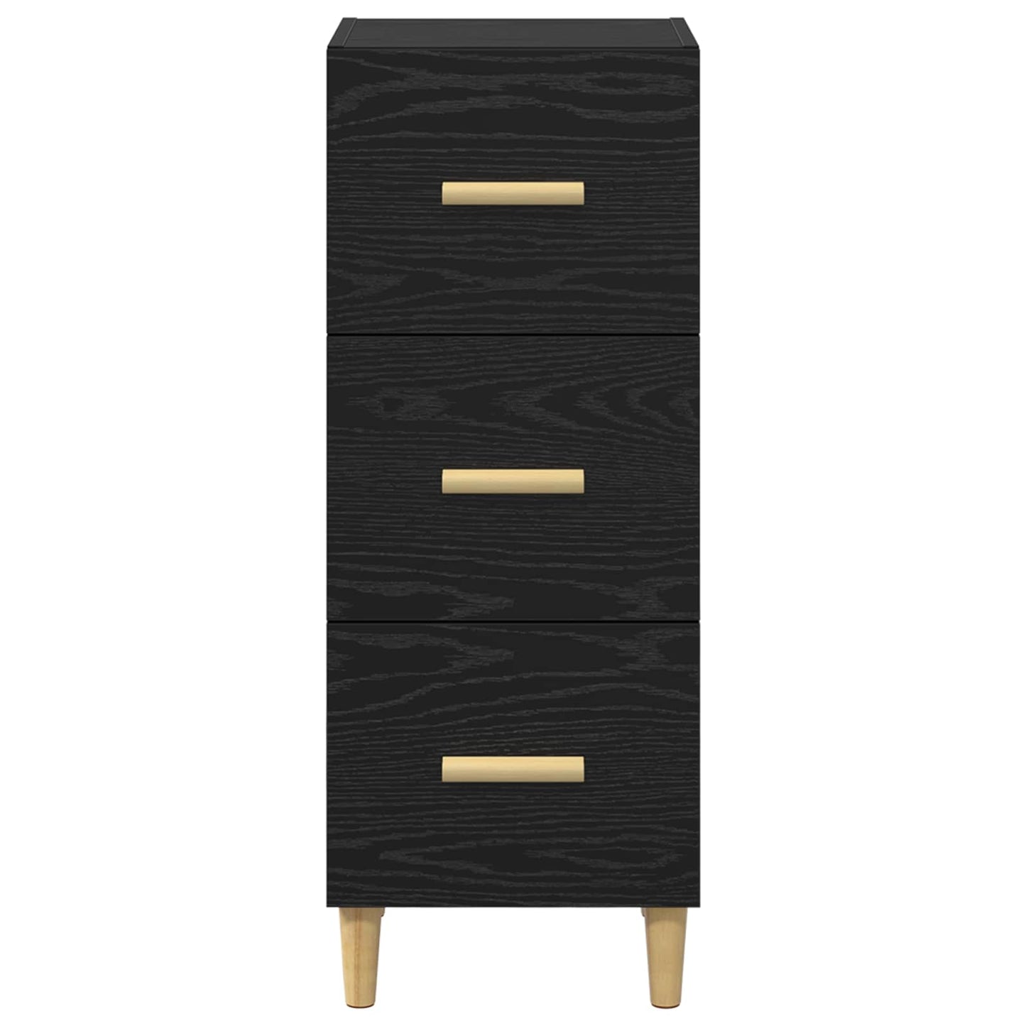 vidaXL Sideboard Black oak 34.5 x 34 x 90 cm Engineered Wood 6