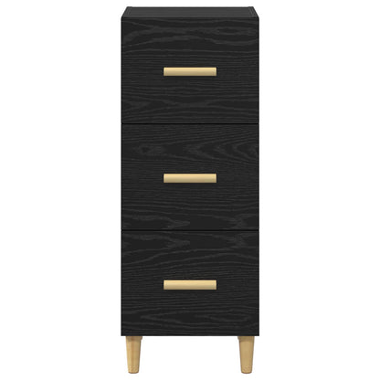 vidaXL Sideboard Black oak 34.5 x 34 x 90 cm Engineered Wood 6