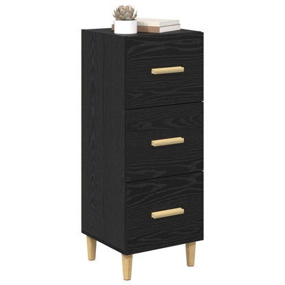 vidaXL Sideboard Black oak 34.5 x 34 x 90 cm Engineered Wood 3