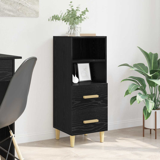 Sideboard 34,5x34x90 cm Engineered Wood Black oak