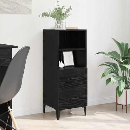 vidaXL Sideboard Black oak 34 x 34.5 x 90 cm Engineered Wood 1