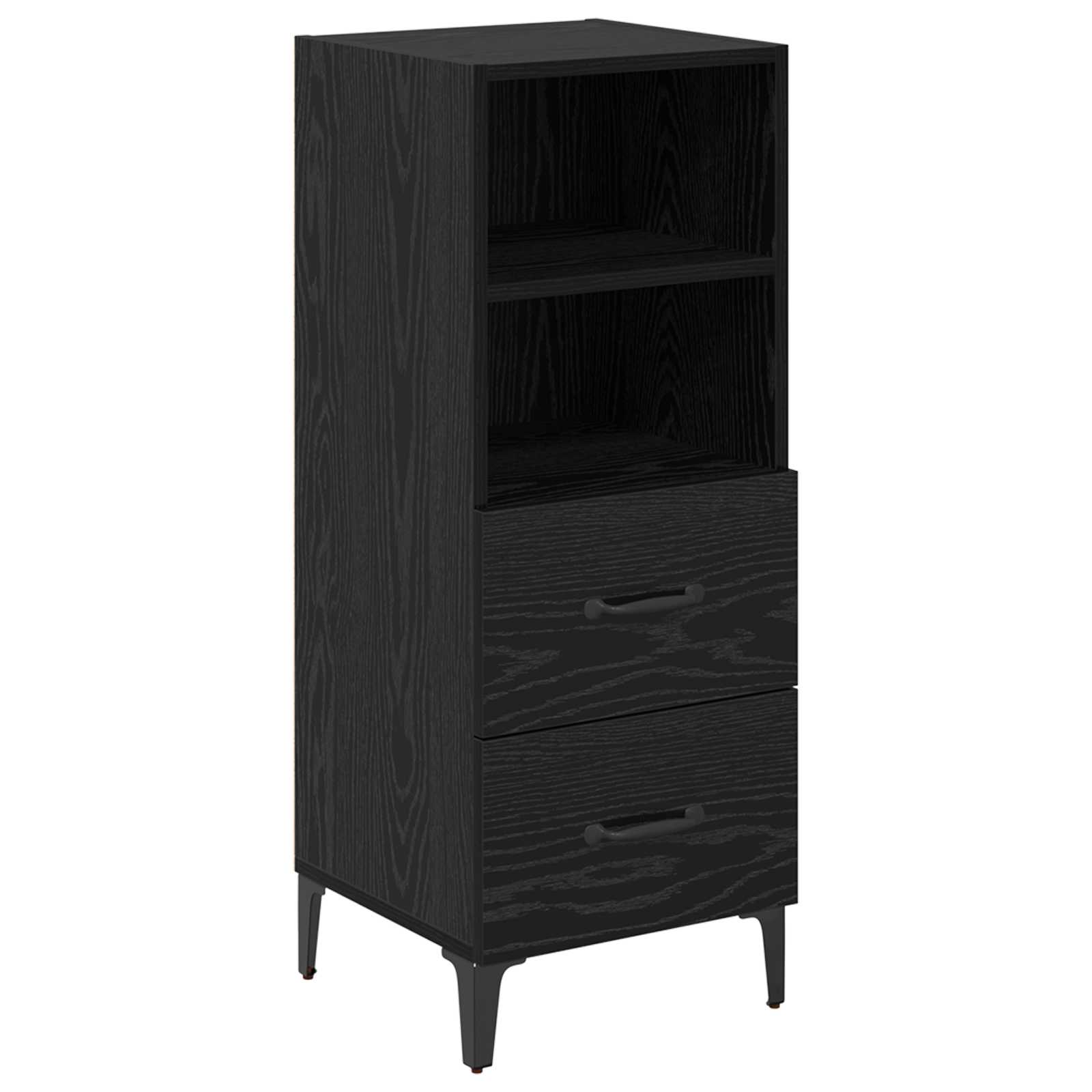 vidaXL Sideboard Black oak 34 x 34.5 x 90 cm Engineered Wood 2