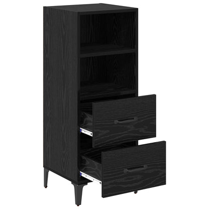 vidaXL Sideboard Black oak 34 x 34.5 x 90 cm Engineered Wood 5