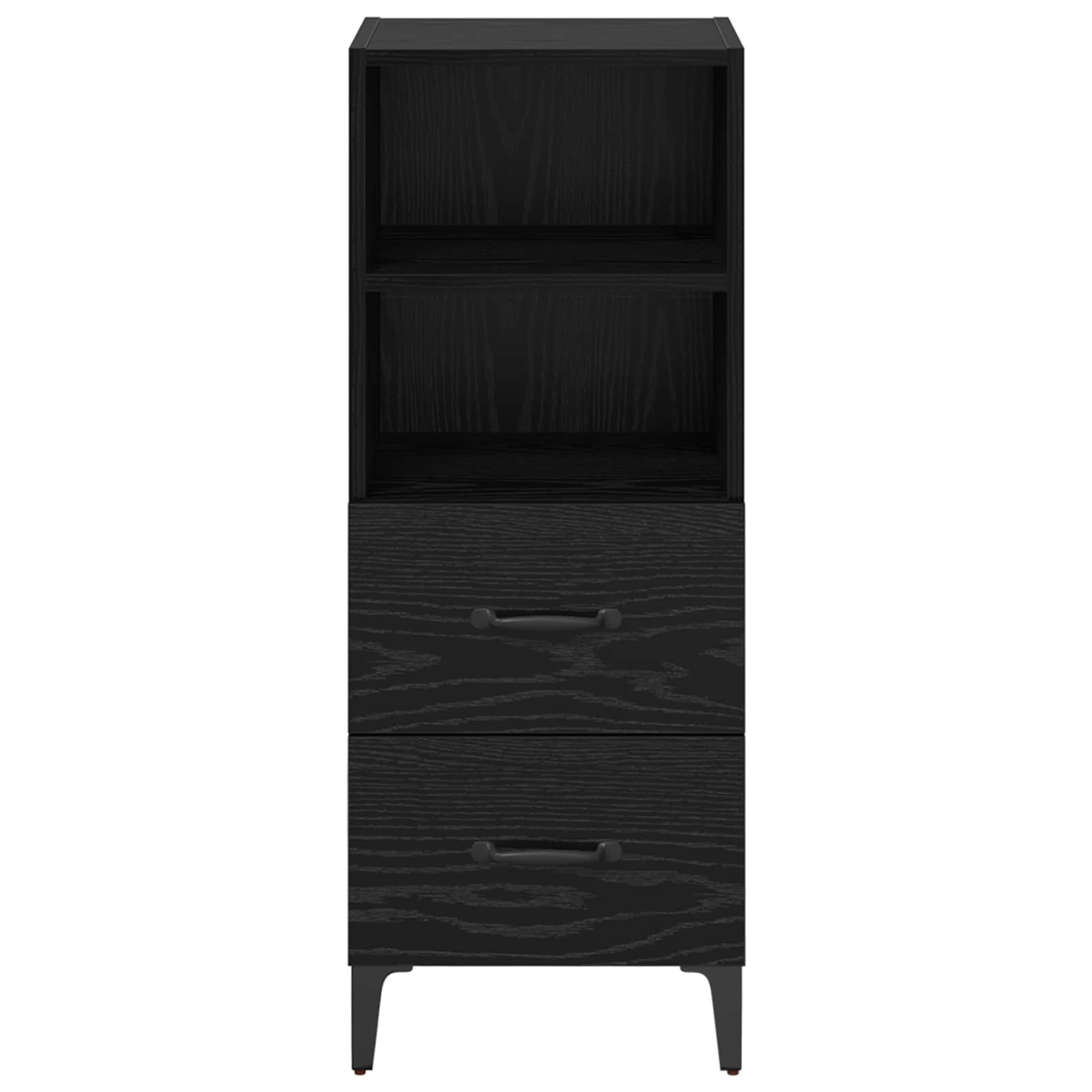 vidaXL Sideboard Black oak 34 x 34.5 x 90 cm Engineered Wood 6