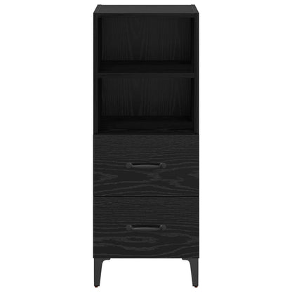 vidaXL Sideboard Black oak 34 x 34.5 x 90 cm Engineered Wood 6