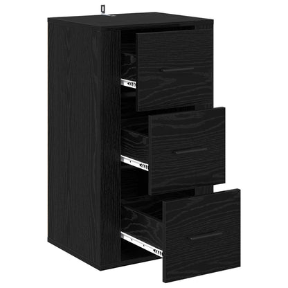 vidaXL Sideboard Black Oak 40 x 33 x 70 cm Engineered Wood 5