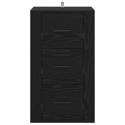 vidaXL Sideboard Black Oak 40 x 33 x 70 cm Engineered Wood 6