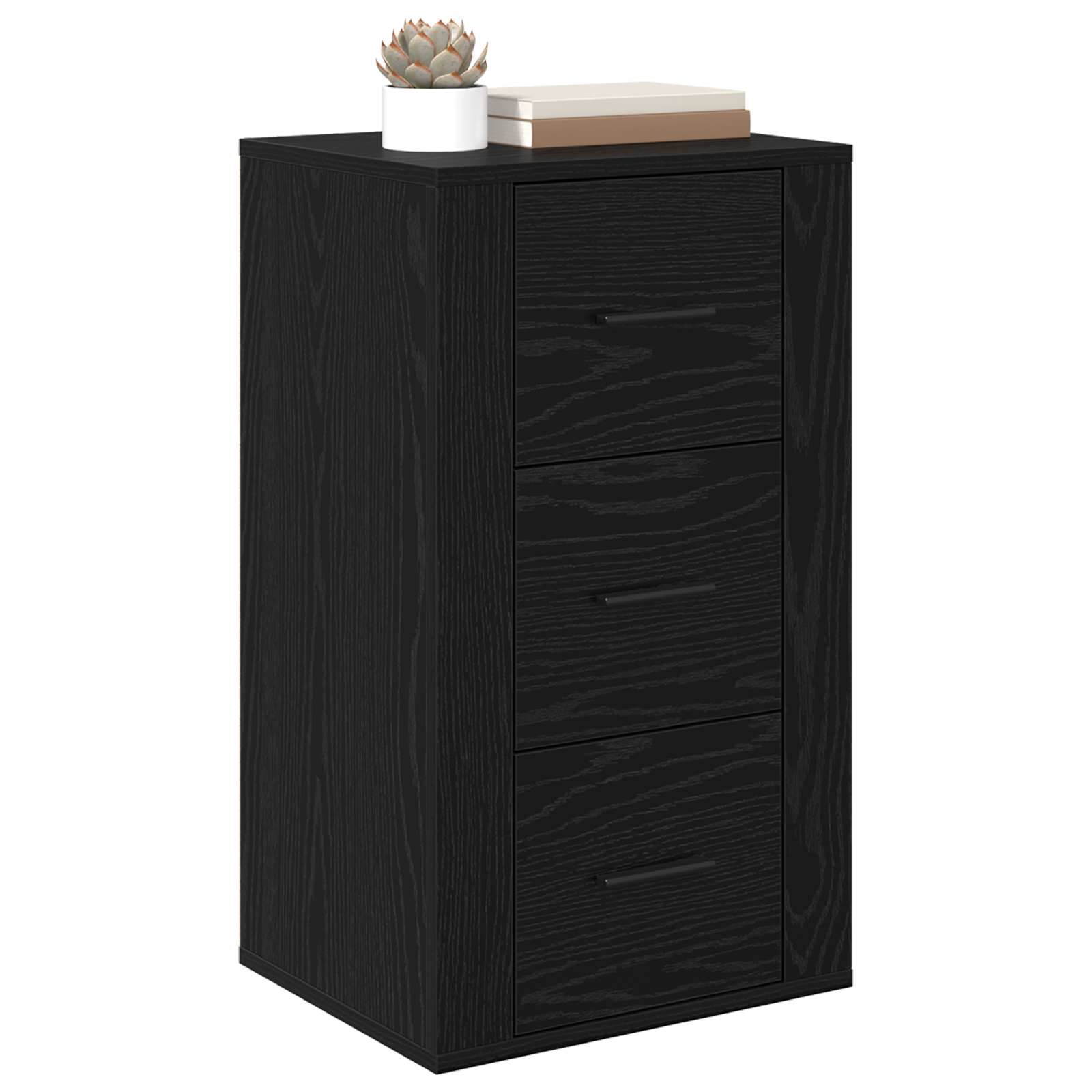vidaXL Sideboard Black Oak 40 x 33 x 70 cm Engineered Wood 3
