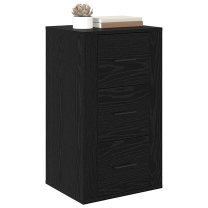 vidaXL Sideboard Black Oak 40 x 33 x 70 cm Engineered Wood 3