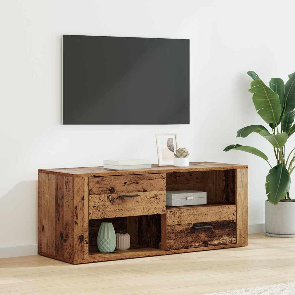vidaXL TV Cabinet 100 x 35 x 40 cm Old Wood Engineered Wood 1