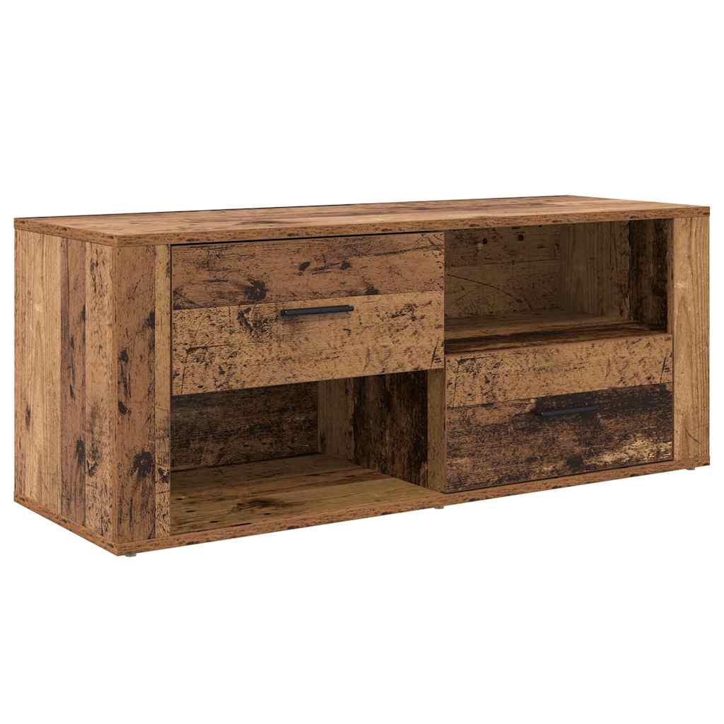 vidaXL TV Cabinet 100 x 35 x 40 cm Old Wood Engineered Wood 2