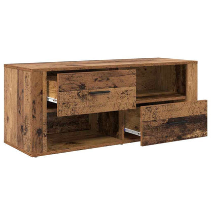 vidaXL TV Cabinet 100 x 35 x 40 cm Old Wood Engineered Wood 5