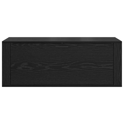 vidaXL Shoe Cabinet 100 x 35 x 38 cm Engineered Wood Black Oak 6