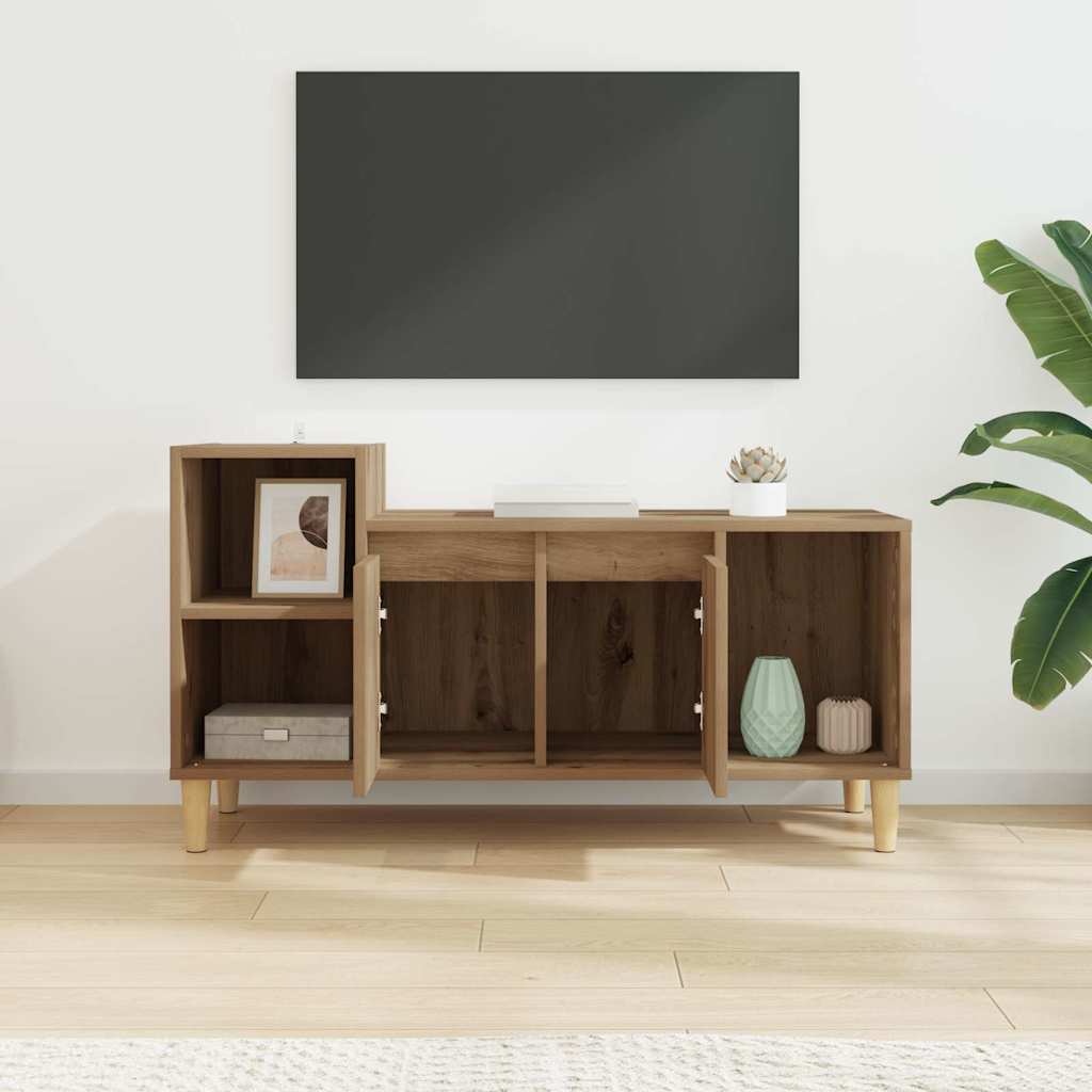 vidaXL TV Cabinet 100 x 35 x 55 cm Artisan Oak Engineered Wood 4