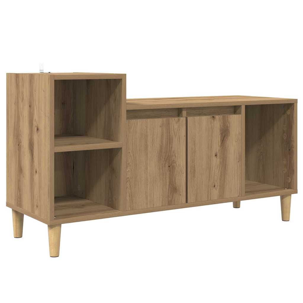 vidaXL TV Cabinet 100 x 35 x 55 cm Artisan Oak Engineered Wood 2