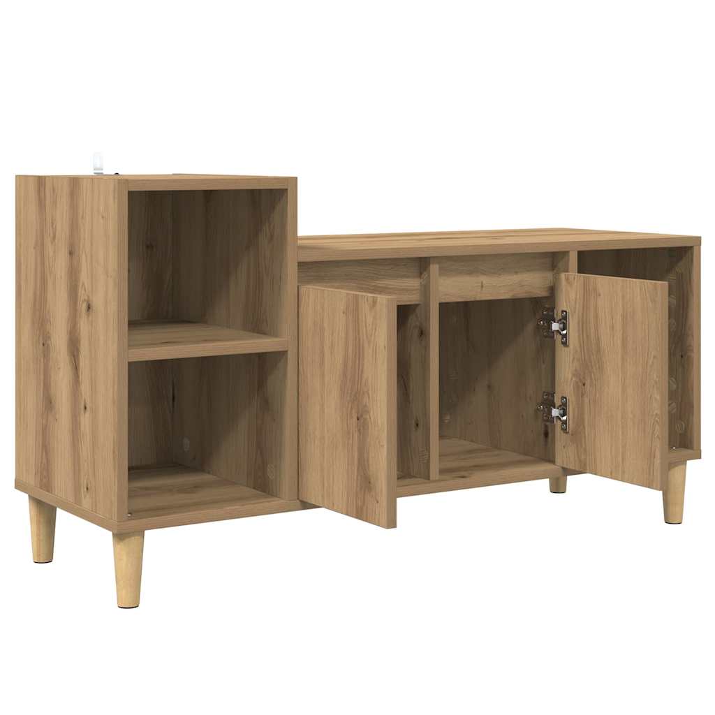vidaXL TV Cabinet 100 x 35 x 55 cm Artisan Oak Engineered Wood 5