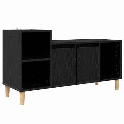 vidaXL TV Cabinet 100 x 35 x 55 cm Black Oak Engineered Wood 2