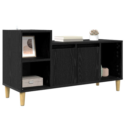 vidaXL TV Cabinet 100 x 35 x 55 cm Black Oak Engineered Wood 3