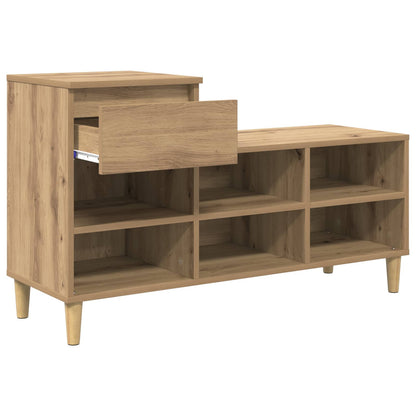 vidaXL Shoe Cabinet 102 x 36 x 60 cm Engineered Wood Artisan Oak 5