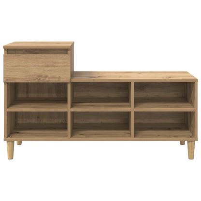 vidaXL Shoe Cabinet 102 x 36 x 60 cm Engineered Wood Artisan Oak 6
