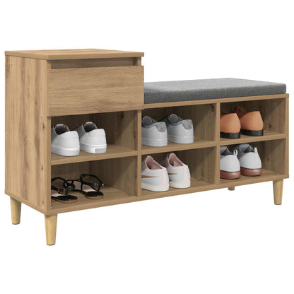 vidaXL Shoe Cabinet 102 x 36 x 60 cm Engineered Wood Artisan Oak 3