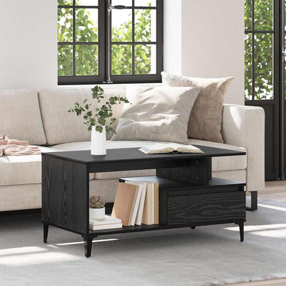 vidaXL Coffee Table Black Oak 90 x 49 x 45 cm Engineered Wood 1