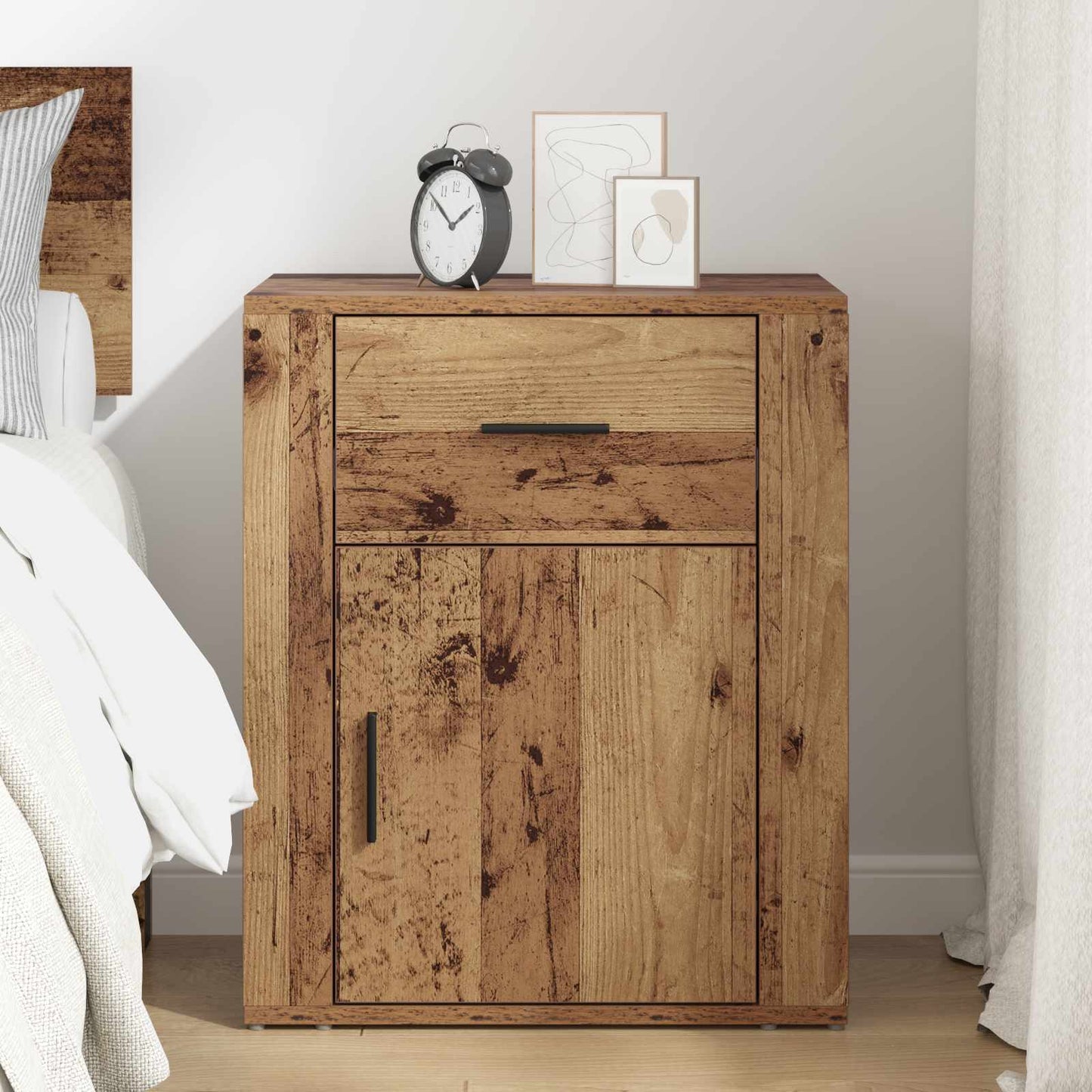vidaXL Bedside Cabinet Old Wood 35 x 50 x 60 cm Engineered Wood 4