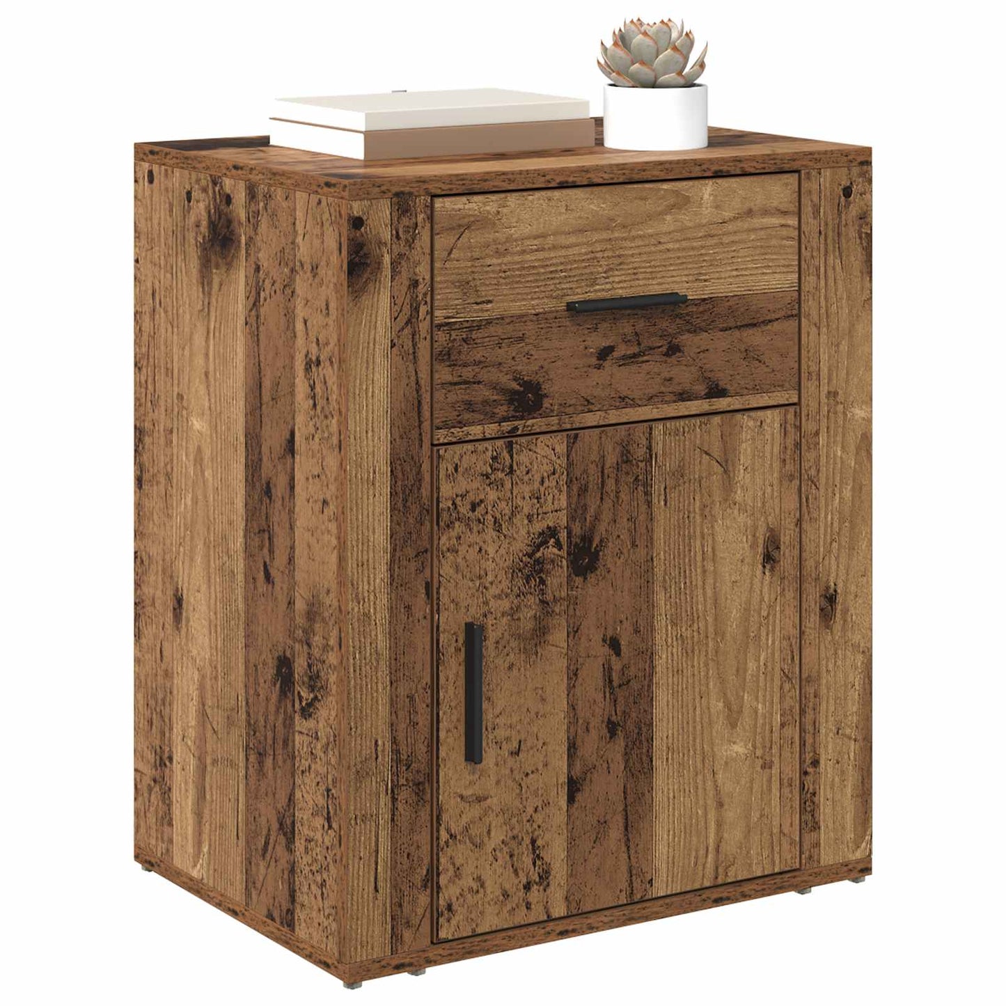 vidaXL Bedside Cabinet Old Wood 35 x 50 x 60 cm Engineered Wood 3