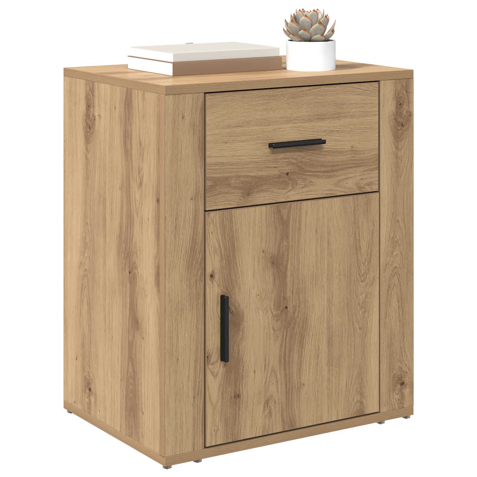 vidaXL Bedside Cabinet Artisan Oak 35 x 50 x 60 cm Engineered Wood 3
