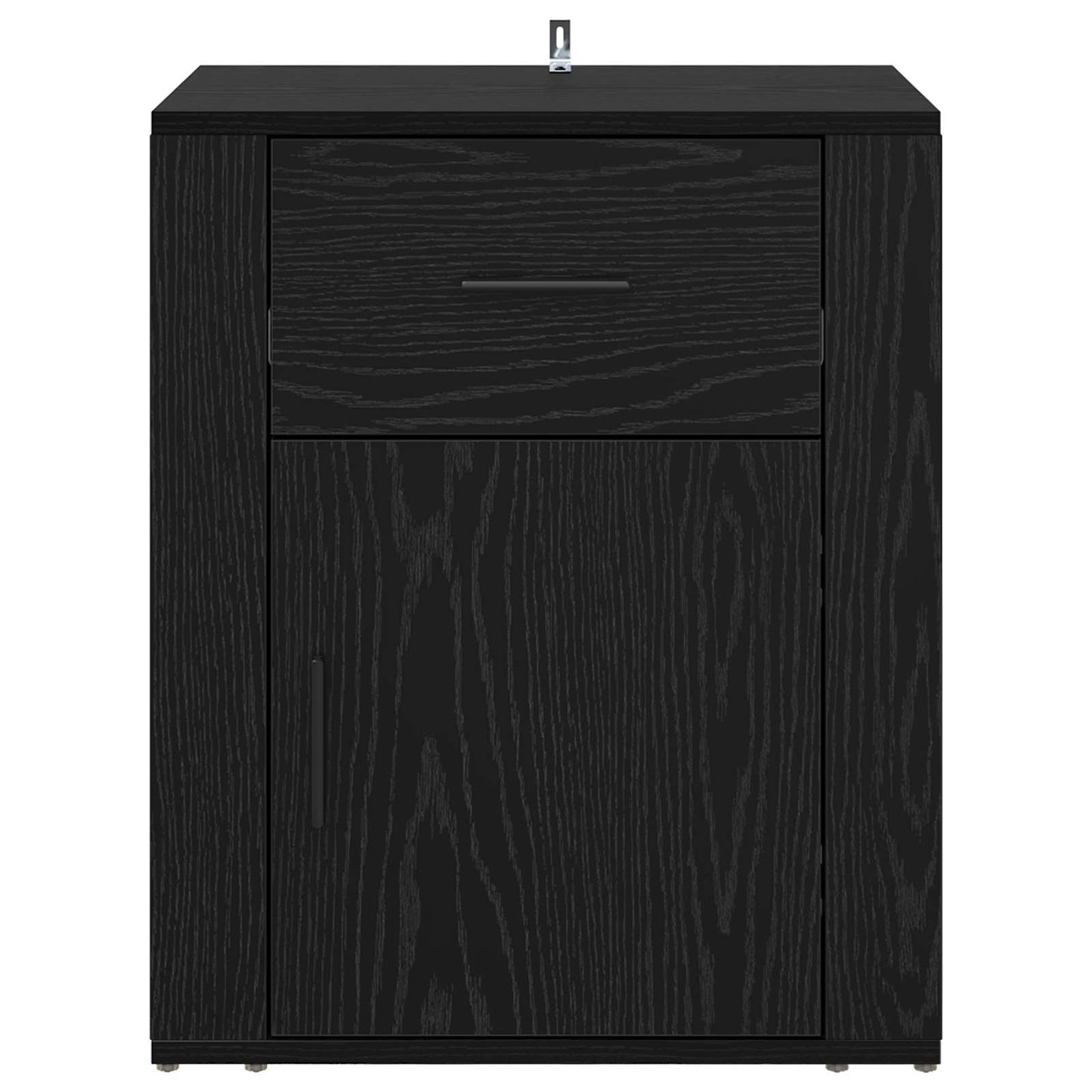vidaXL Bedside Cabinet Black Oak 35 x 50 x 60 cm Engineered Wood 6