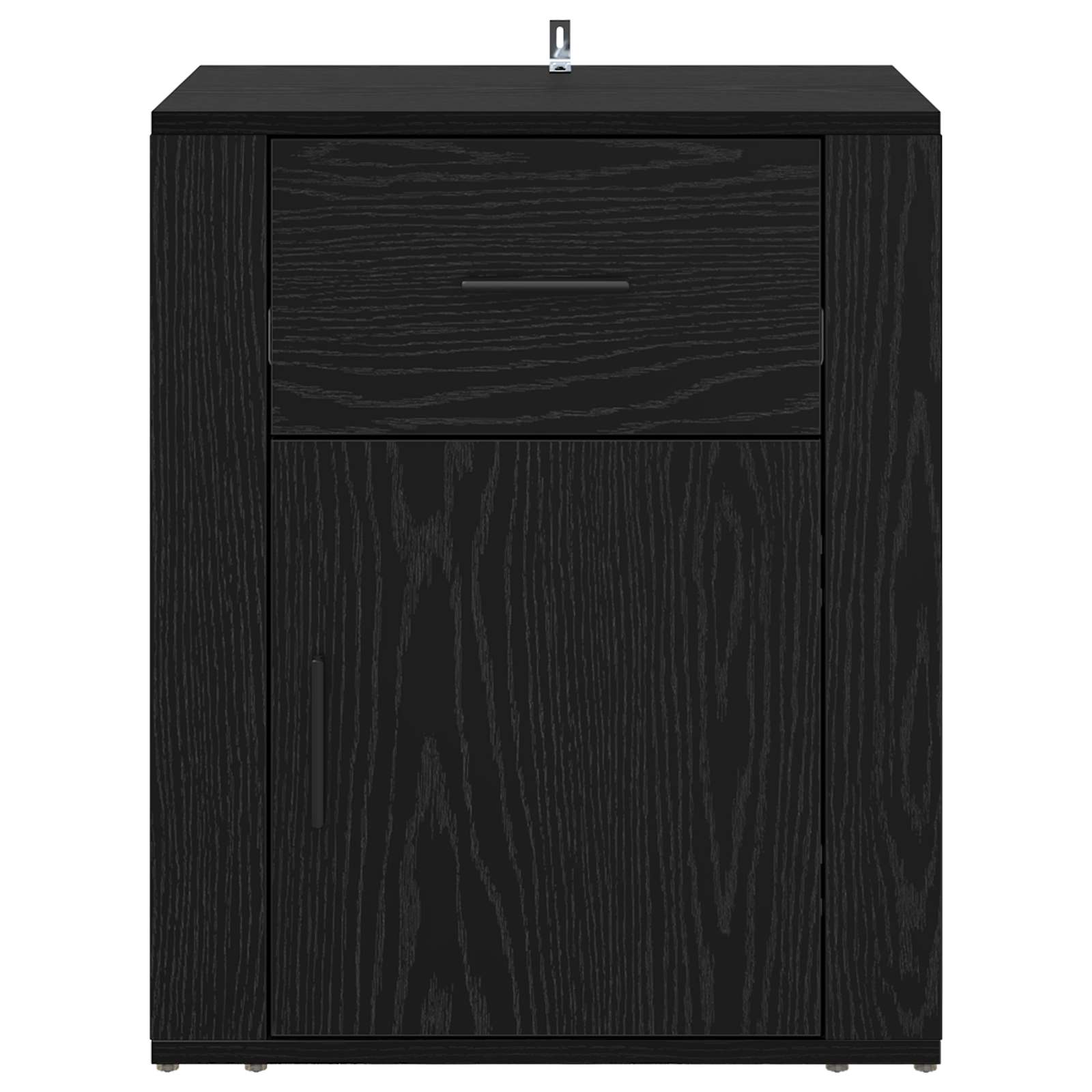 vidaXL Bedside Cabinet Black Oak 35 x 50 x 60 cm Engineered Wood 6