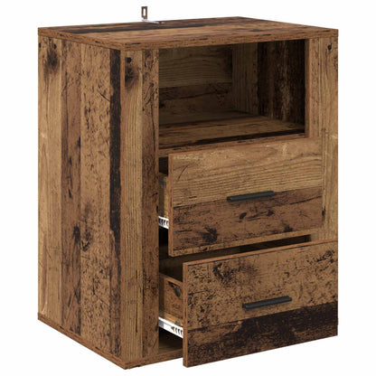 vidaXL Bedside Cabinet Old Wood 35 x 50 x 60 cm Engineered Wood 5