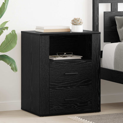 vidaXL Bedside Cabinet Black Oak 35 x 50 x 60 cm Engineered Wood 1