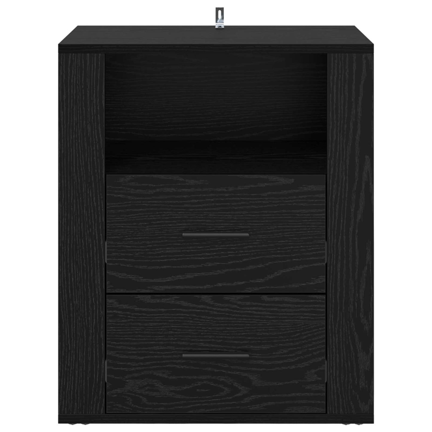 vidaXL Bedside Cabinet Black Oak 35 x 50 x 60 cm Engineered Wood 6