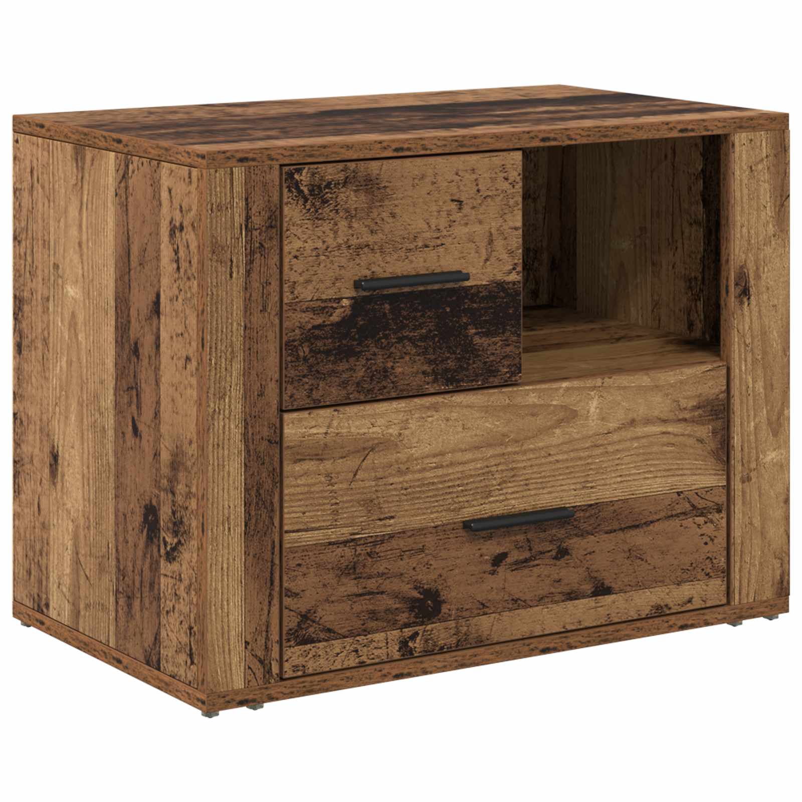 vidaXL Bedside Cabinet Old Wood 35 x 60 x 50 cm Engineered Wood 2