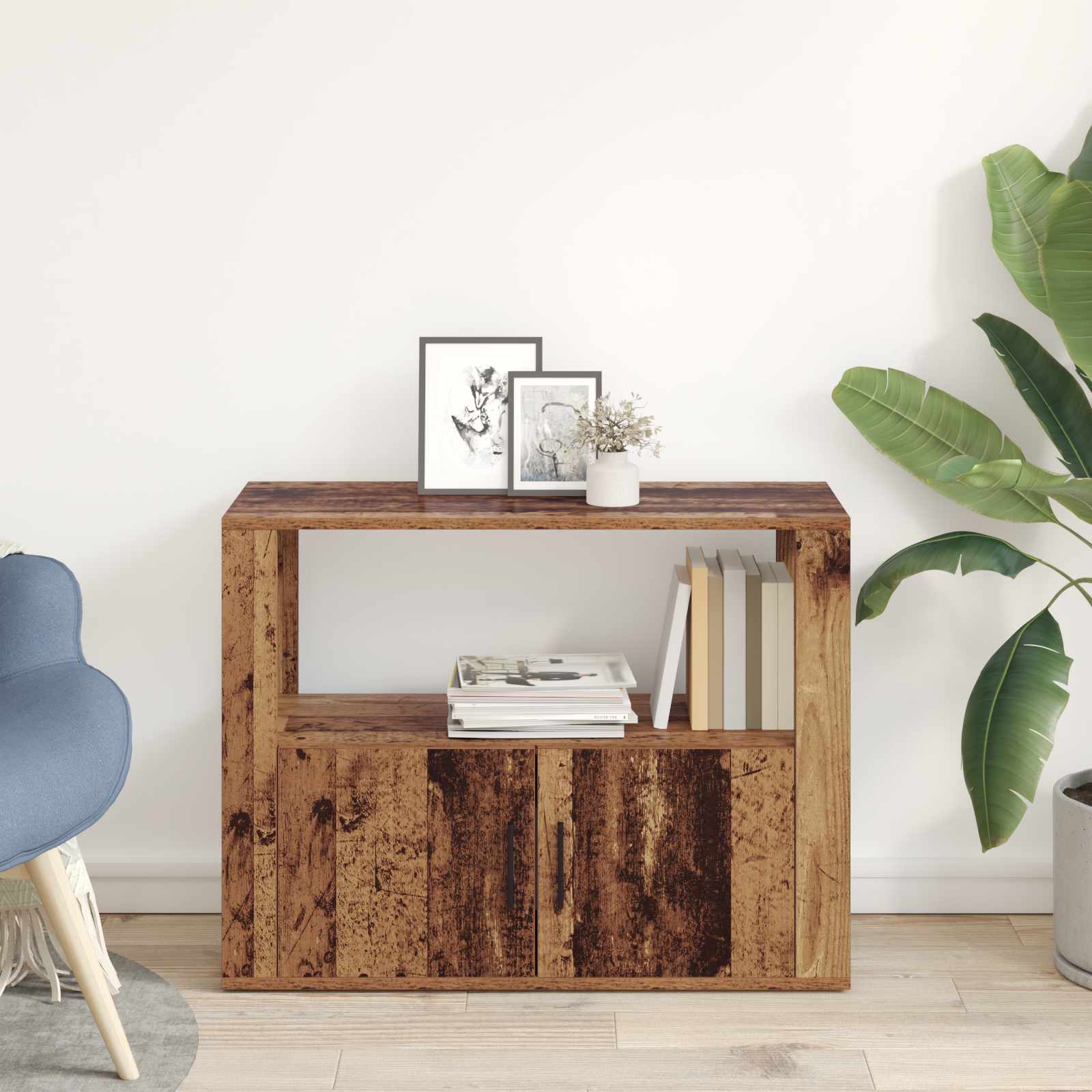 vidaXL Sideboard Old wood 80 x 30 x 60 cm Engineered Wood 4