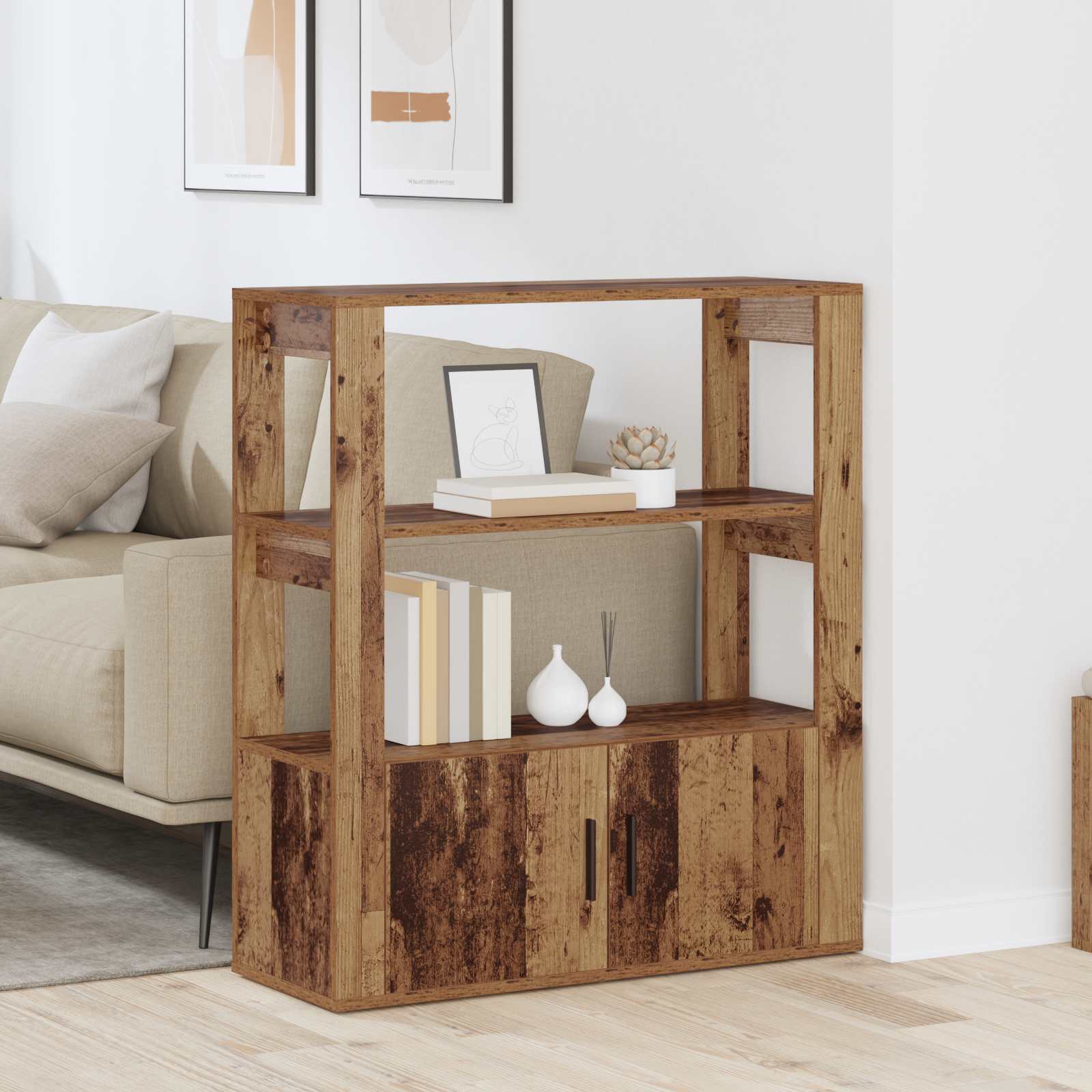 vidaXL Sideboard Old wood 30 x 80 x 90 cm Engineered Wood 1