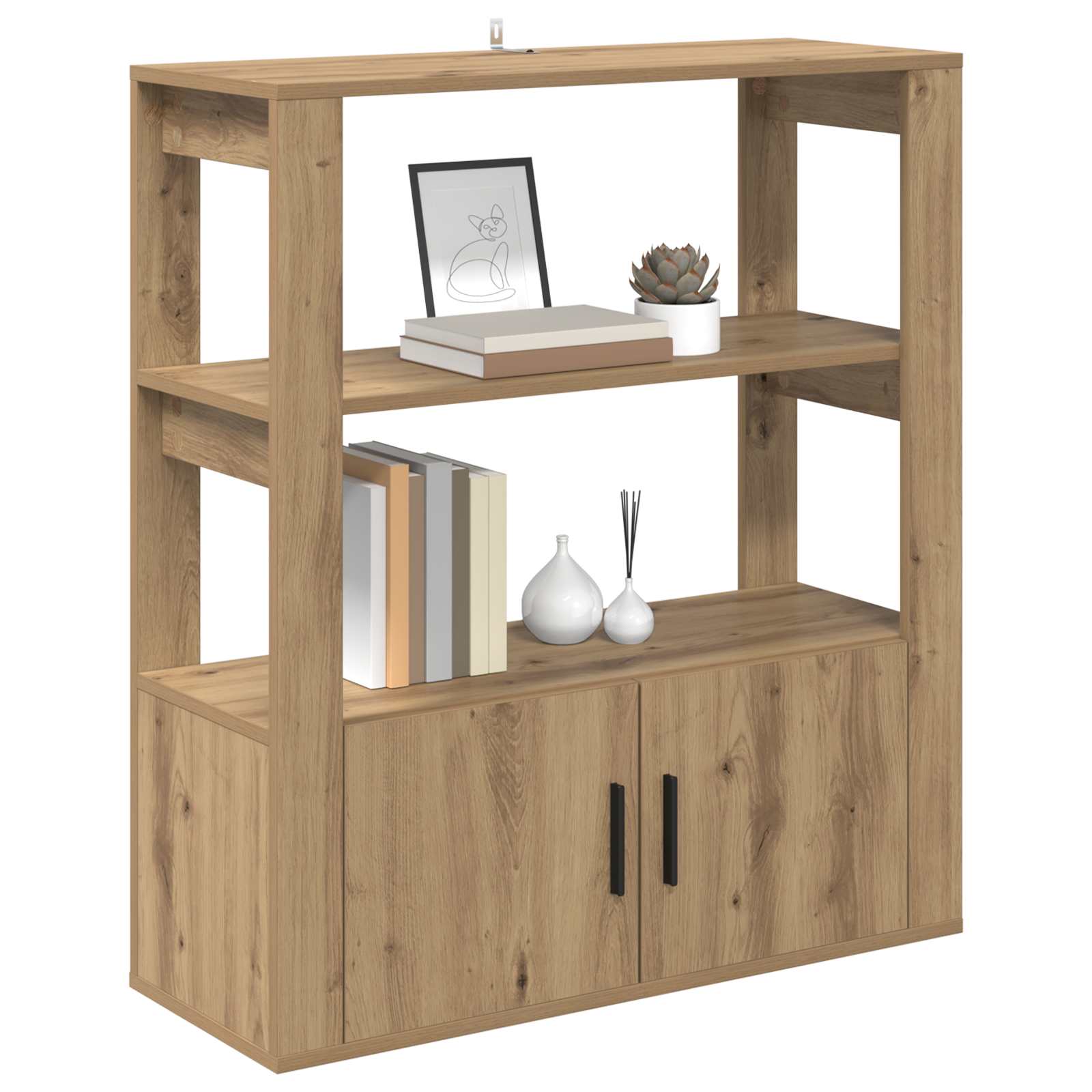 vidaXL Sideboard Artisan oak 30 x 80 x 90 cm Engineered Wood 3
