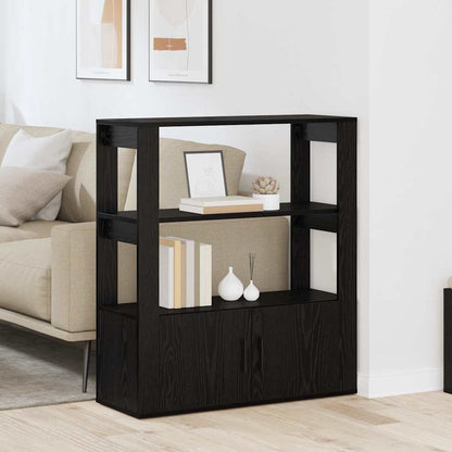 vidaXL Sideboard Black oak 30 x 80 x 90 cm Engineered Wood 1