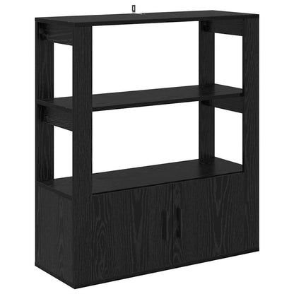 vidaXL Sideboard Black oak 30 x 80 x 90 cm Engineered Wood 2
