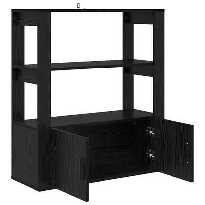 vidaXL Sideboard Black oak 30 x 80 x 90 cm Engineered Wood 5