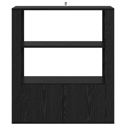 vidaXL Sideboard Black oak 30 x 80 x 90 cm Engineered Wood 6