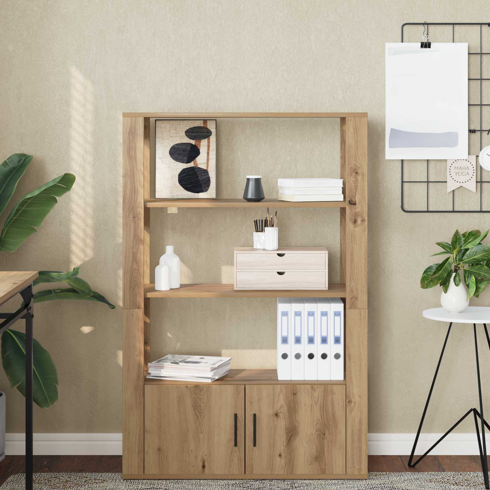 vidaXL Sideboard Artisan oak 30 x 80 x 119.5 cm Engineered Wood 4
